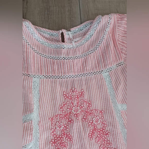 Free People Women's Sunny Day embroidered in pink, size S - Picture 2 of 2